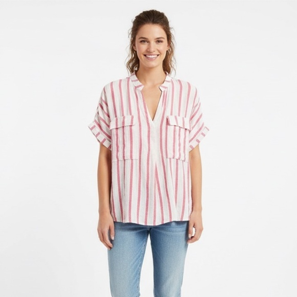 Maeve Anthropologie stripes relaxed blouse top
